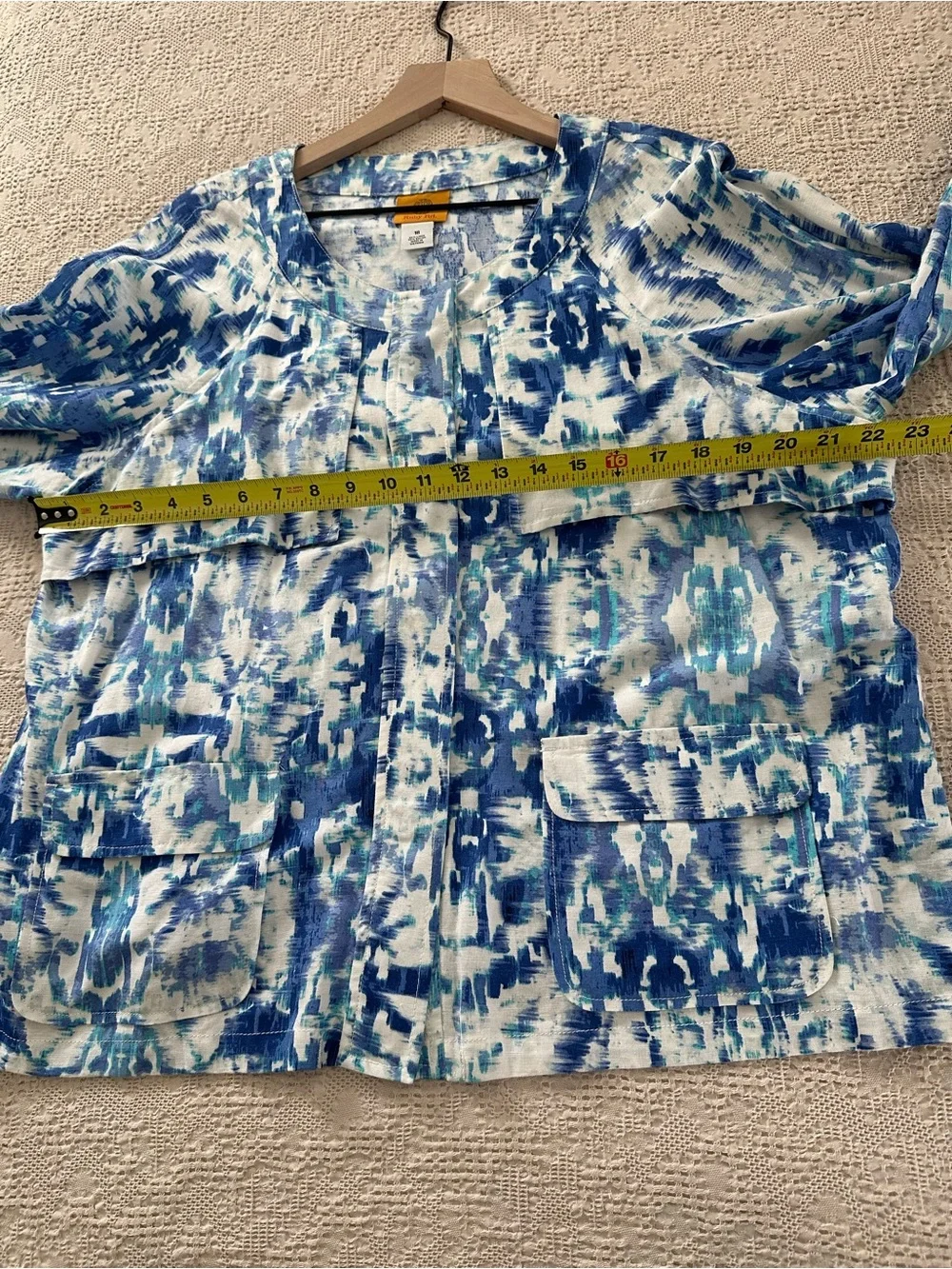 Ruby Rd. Blue & White Zip-Front Top - Picture 9 of 12